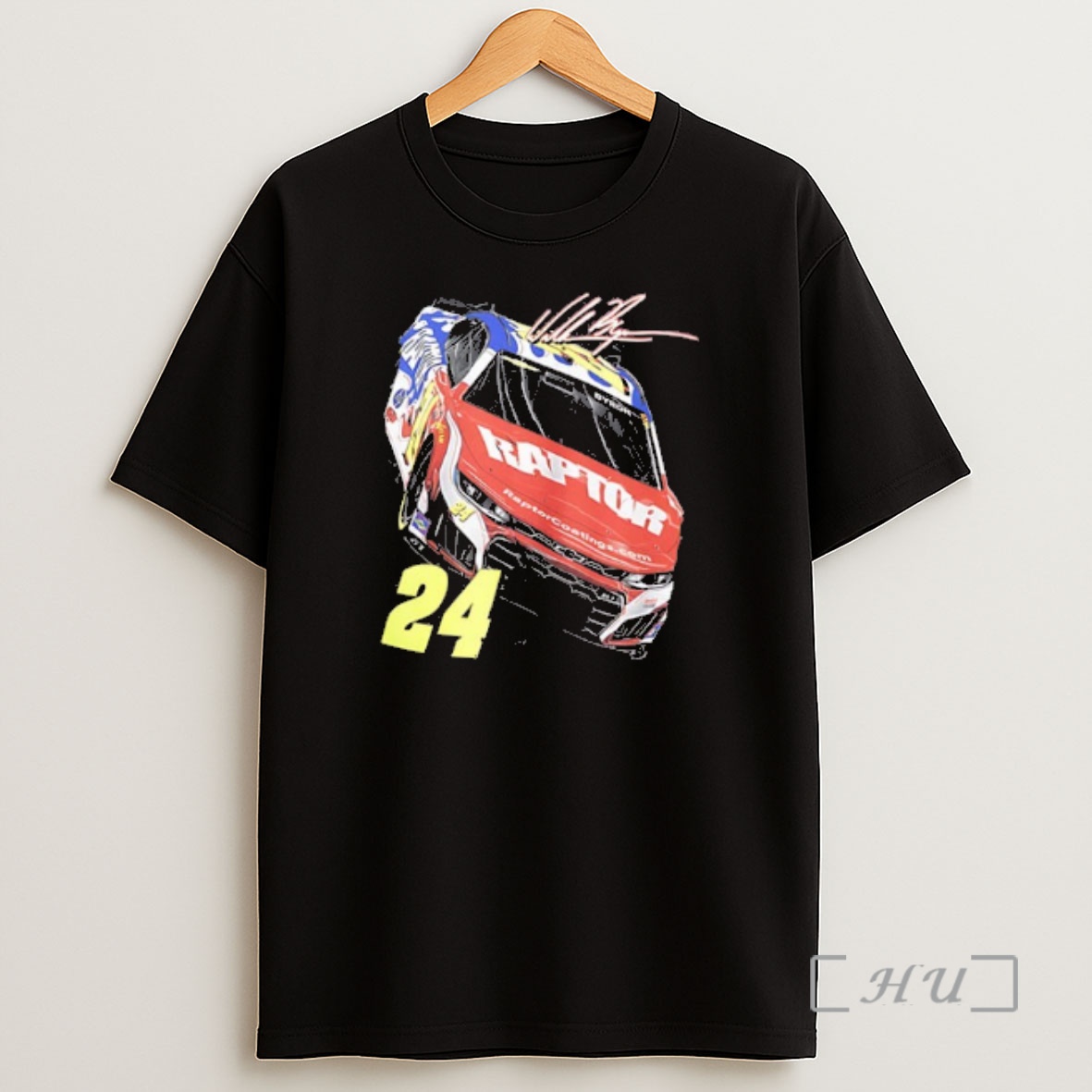 Officials Classic Ink William Byron Powder Raptor Signature 2 Sided Shirt Sweatshirt Tee