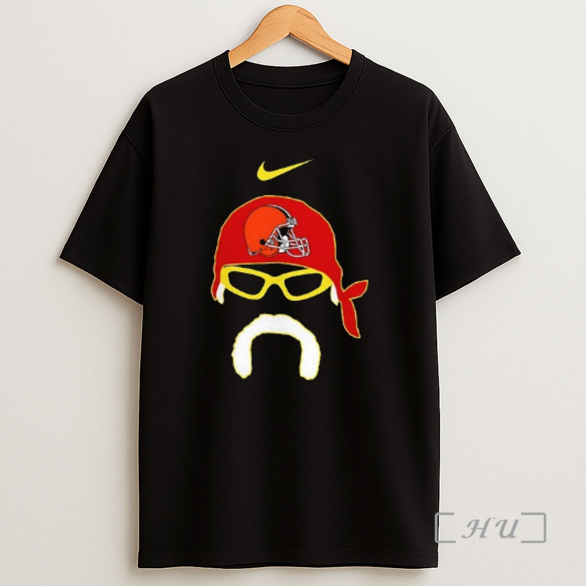 Officials Cleveland Browns X Hulk Hogan Hulkamania Portrait Double Sided Graphic Shirt Sweatshirt Tee