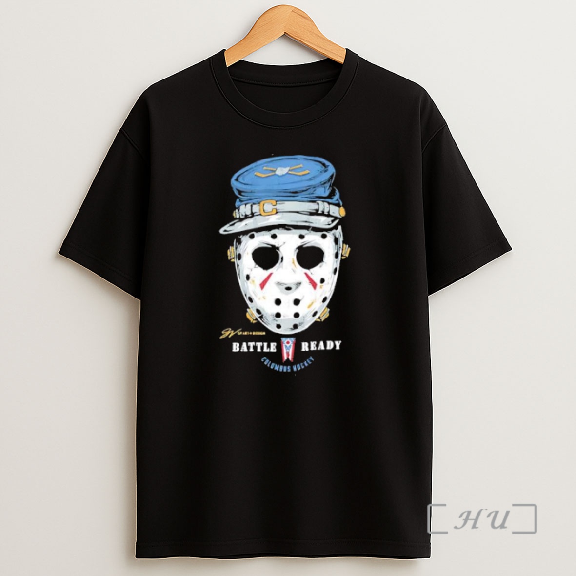 Officials Columbus Hockey Battle Ready Jason Voorhees Graphic Shirt Sweatshirt Tee