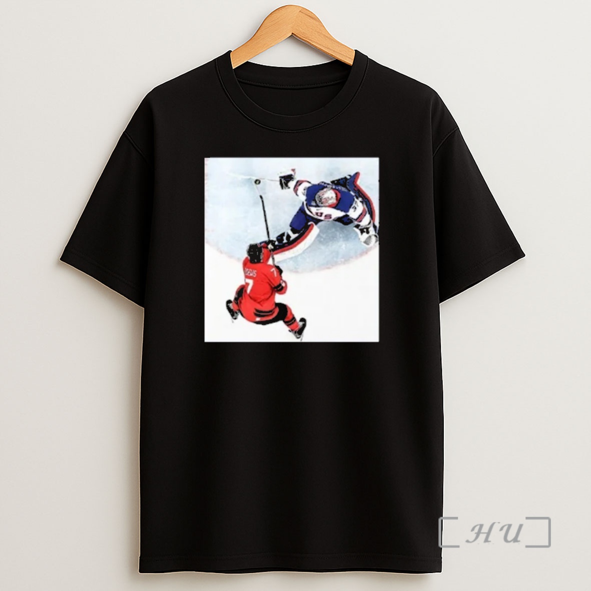 Officials Connor Hellebuyck Goalie Save Usa Gold Shirt Sweatshirt Tee