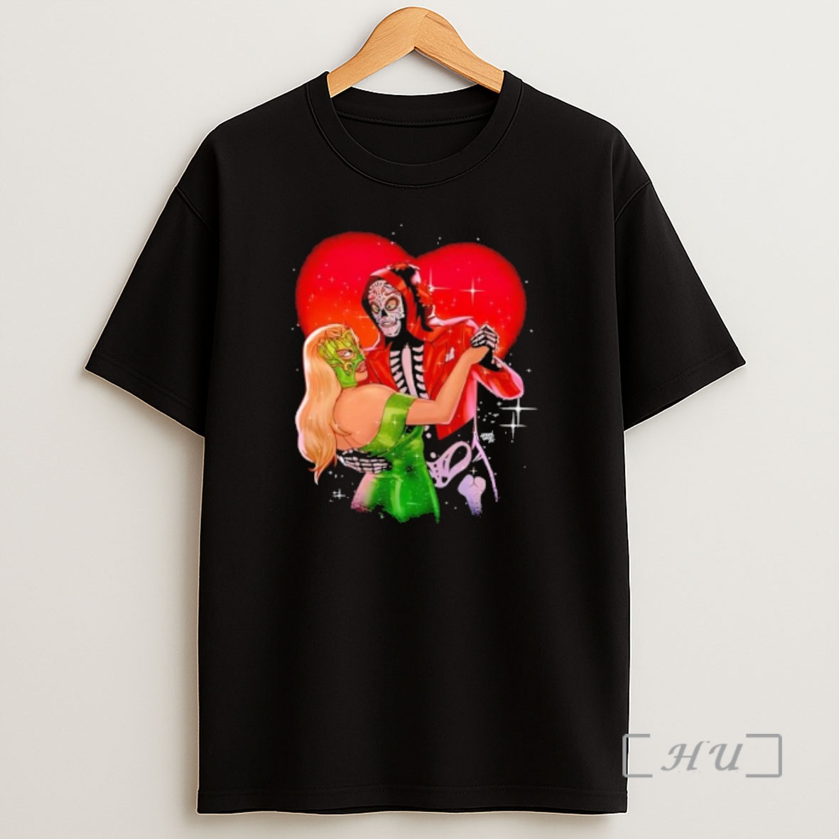 Officials Contrallave X Spiderdave 2025 Skeleton And Masked Woman Dancing Love Shirt Sweatshirt Tee