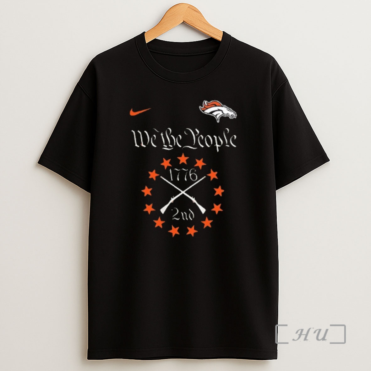 Officials Denver Broncos X We The People Second Amendment Bearing Arms American Bill Of Rights Double Sided Graphic Shirt Sweatshirt Tee