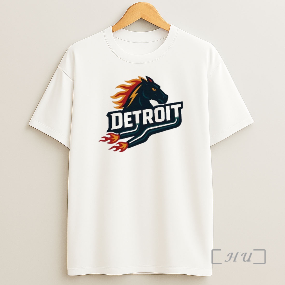 Officials Detroit Flaming Horse Head Racing Shirt Sweatshirt Tee