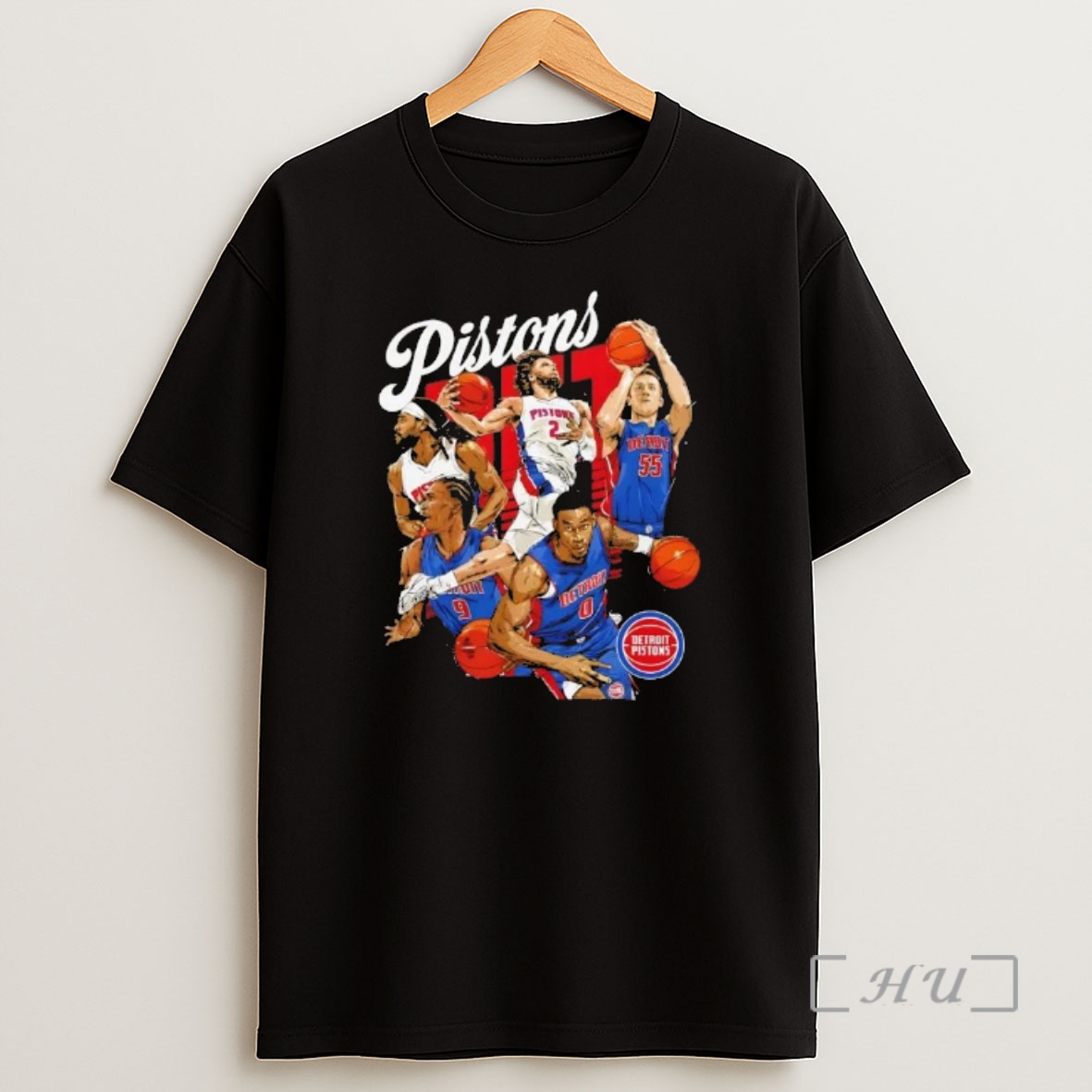 Officials Detroit Pistons Basketball 2026 Starting 5 Players Cartoon Shirt Sweatshirt Tee
