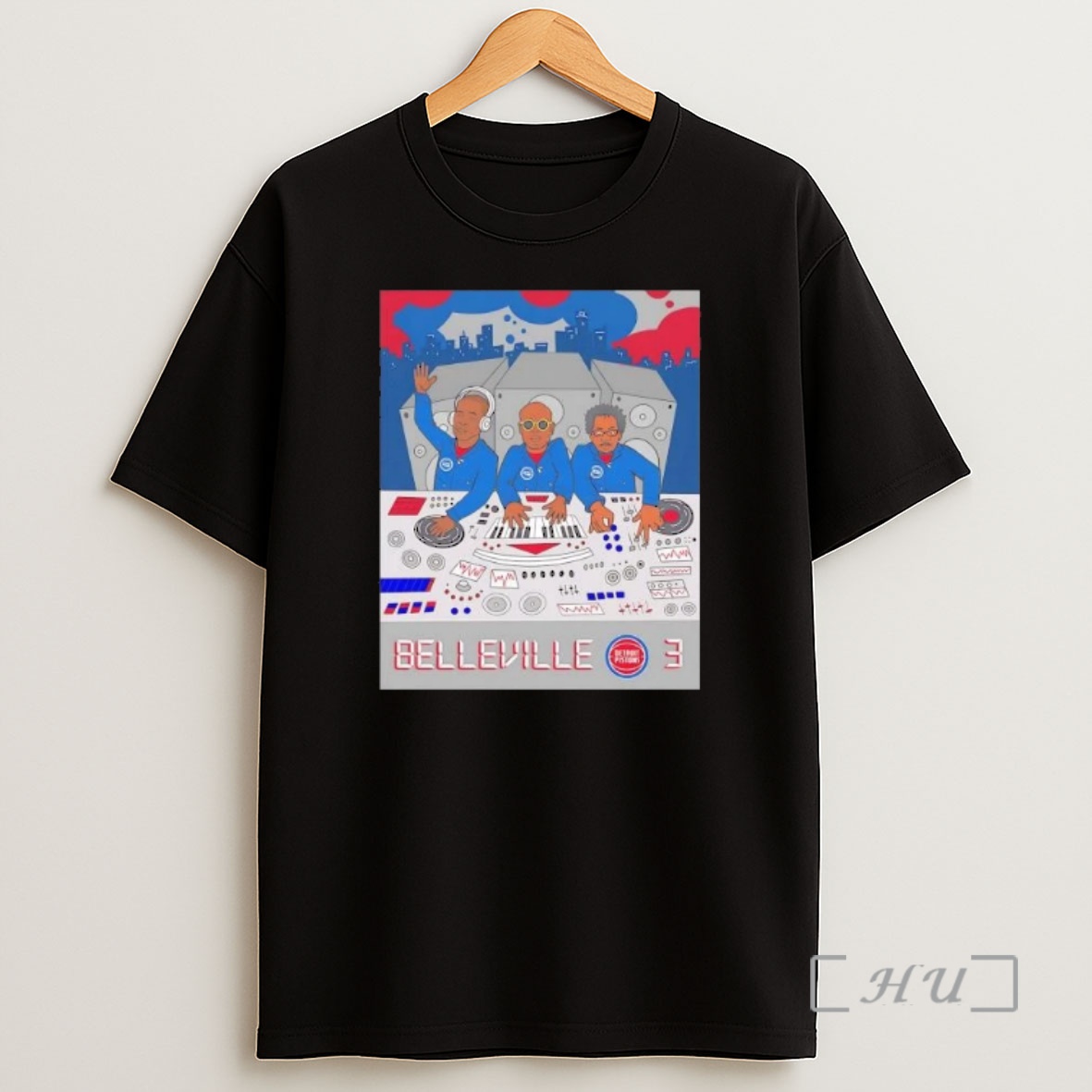 Officials Detroit Pistons The Belleville Three Players Dj Tee Shirt Sweatshirt Tee