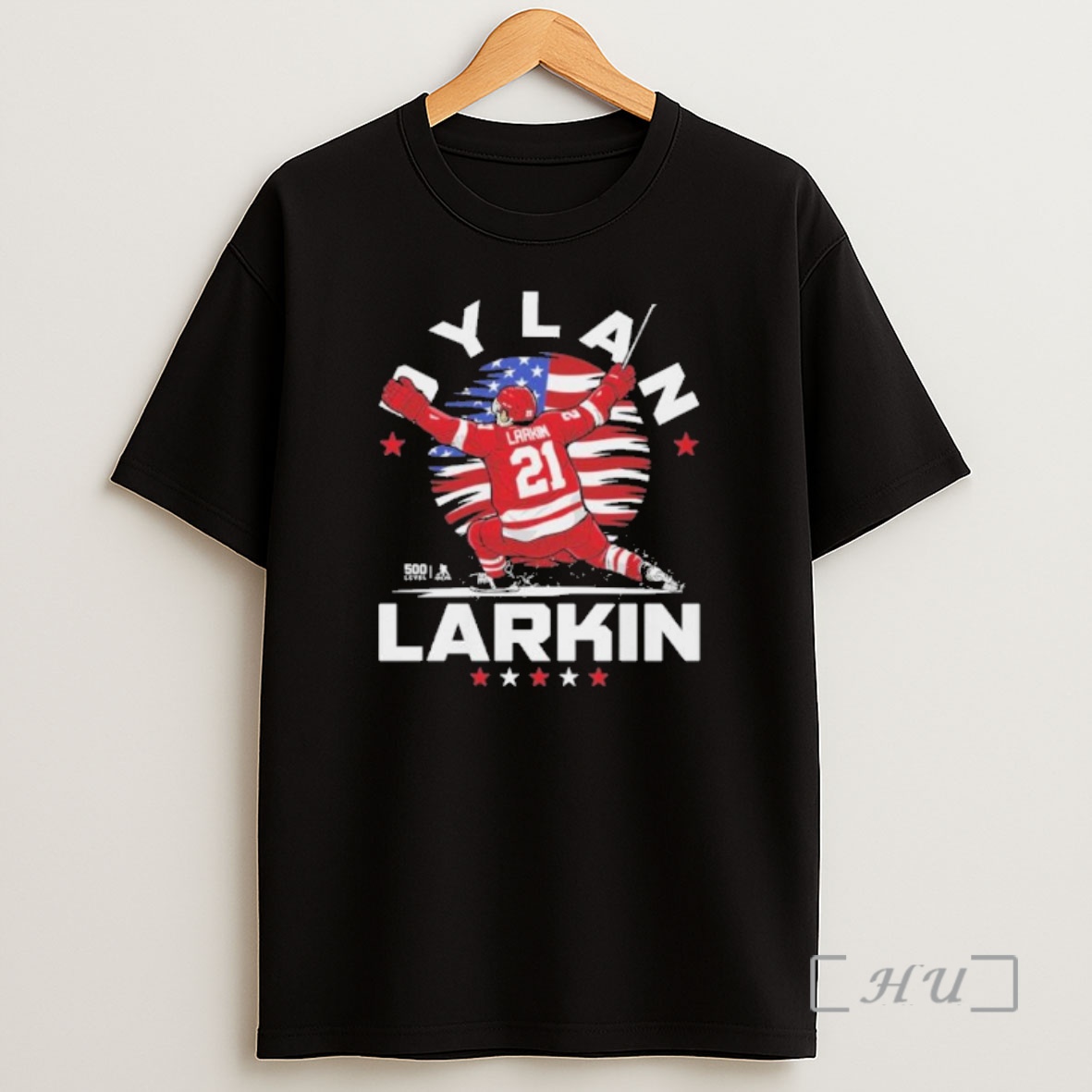Officials Dylan Larkin Detroit Hockey Usa Flag Celebration Shirt Sweatshirt Tee