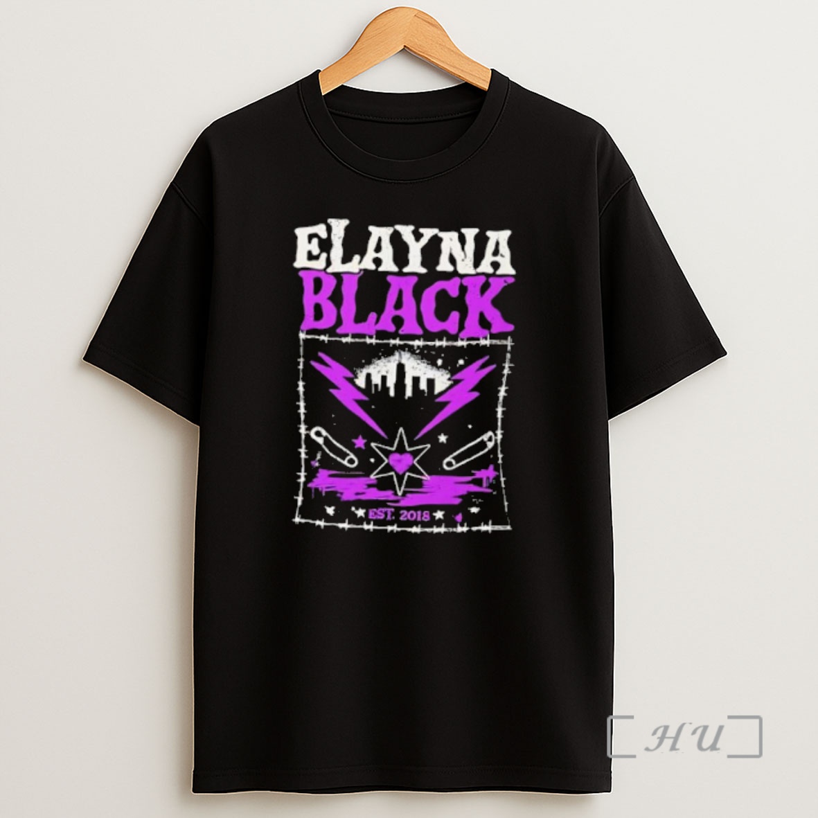 Officials Elayna Black Est 2018 Chicago Skyline Safety Pin Punk Shirt Sweatshirt Tee