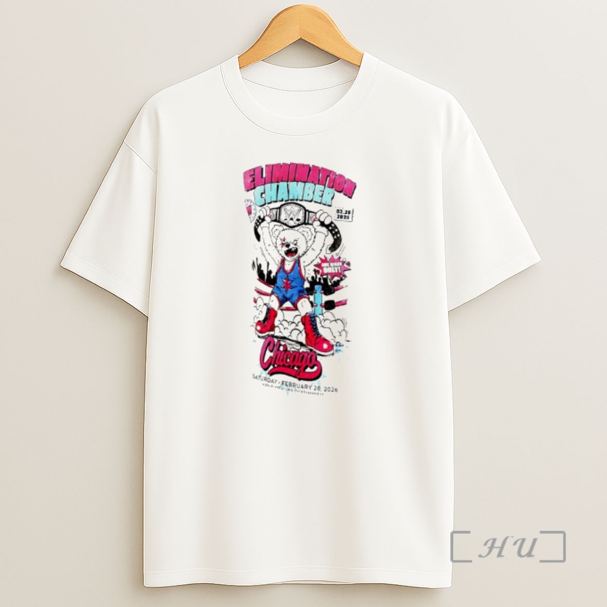 Officials Elimination Chamber 2026 Chicago Cartoon Bear Shirt Sweatshirt Tee