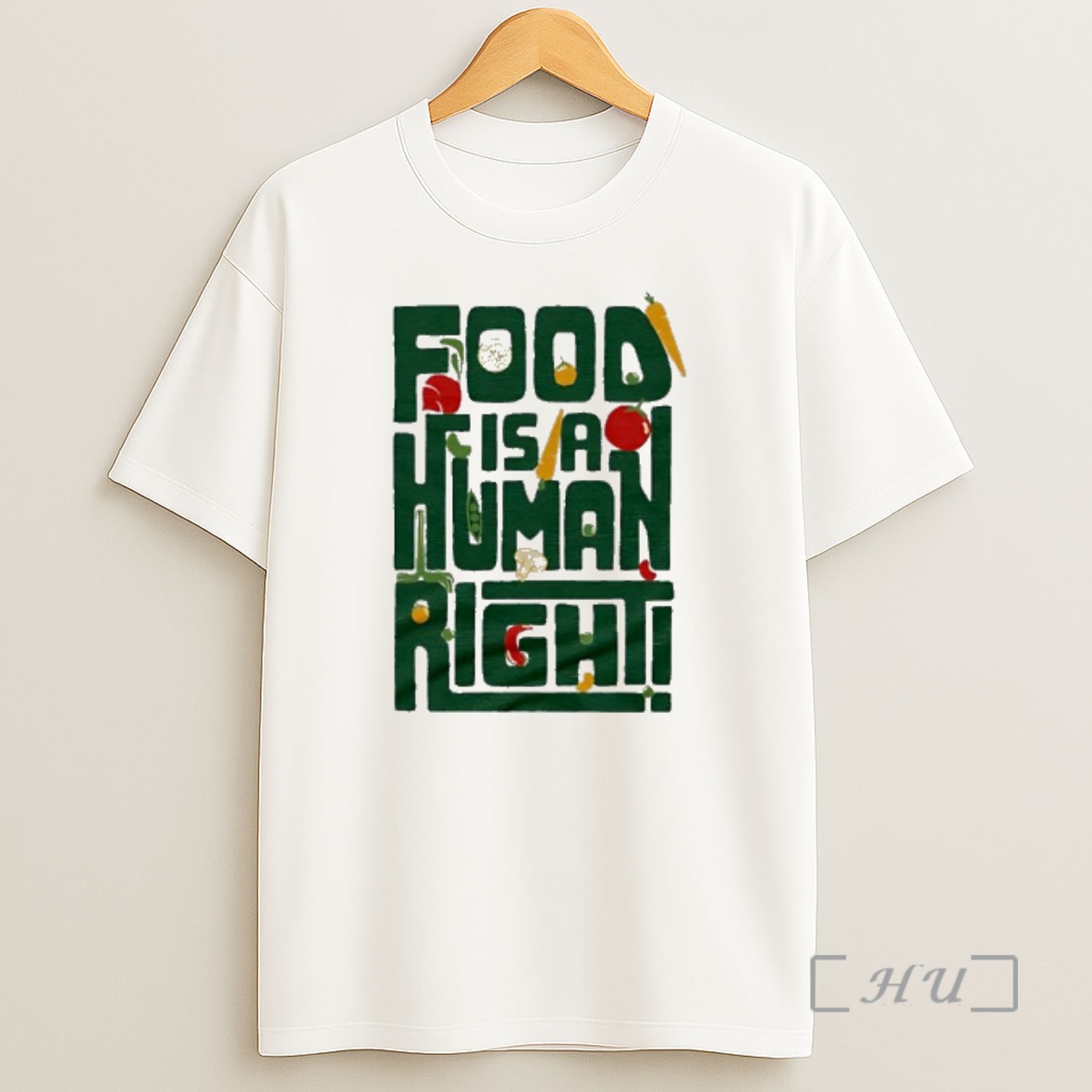 Officials Food Is A Human Right Vegetable Typography Healthy Eating Shirt Sweatshirt Tee