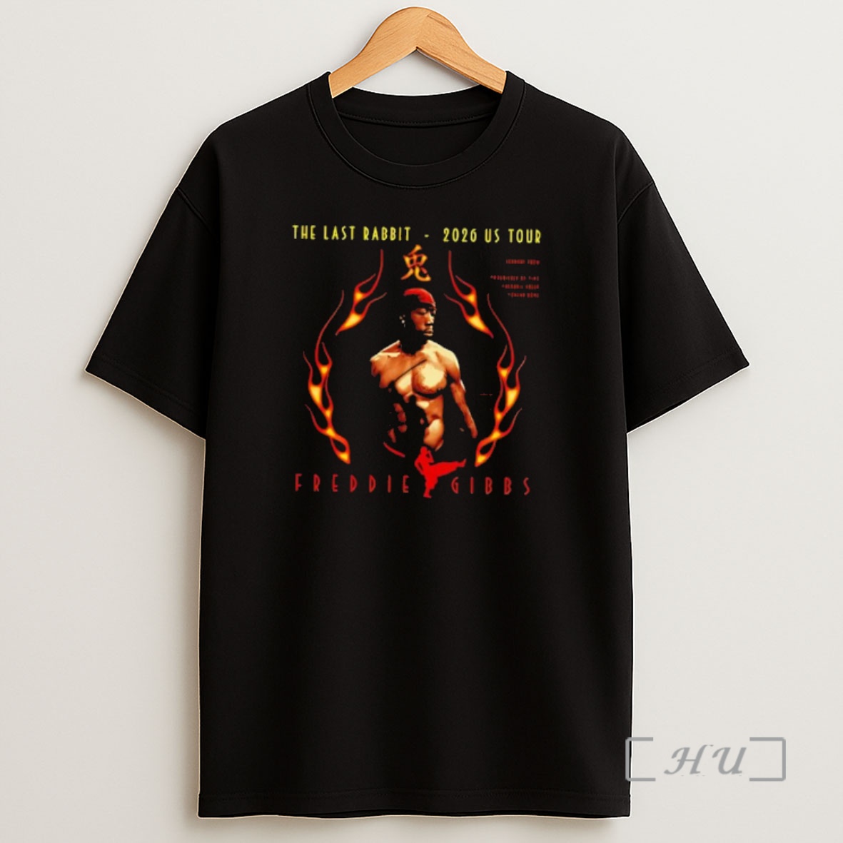 Officials Freddie Gibbs The Last Rabbit 2026 Us Tour Flames Shirt Sweatshirt Tee