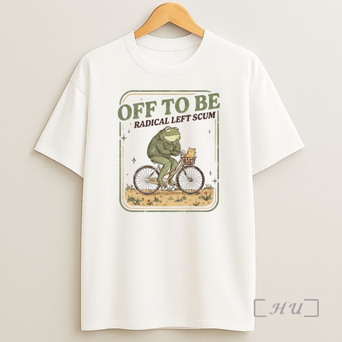 Officials Frog Bicycle Meme Off To Be Radical Left Scum Shirt Sweatshirt Tee