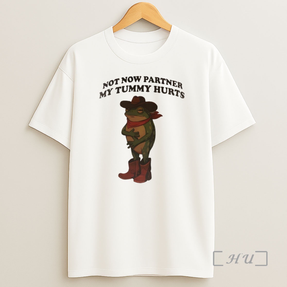 Officials Frog Cowboy Not Now Partner My Tummy Hurts Vintage Funny Shirt Sweatshirt Tee