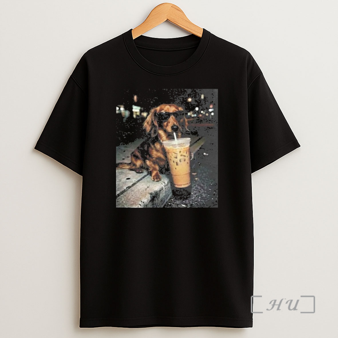 Officials Funny Dachshund Drinking Iced Coffee Shirt Sweatshirt Tee