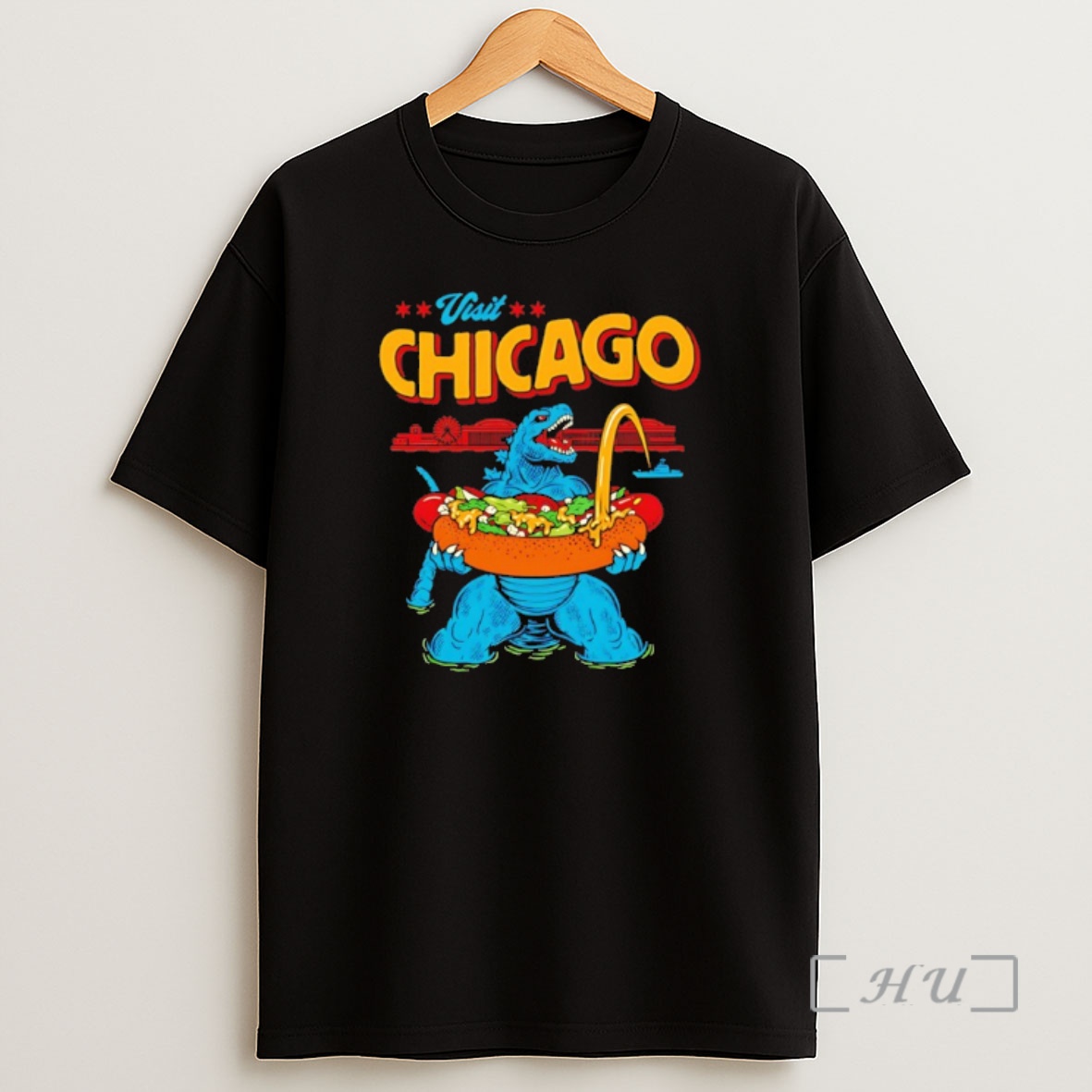 Officials Godzilla Visits Chicago Meme Shirt Sweatshirt Tee