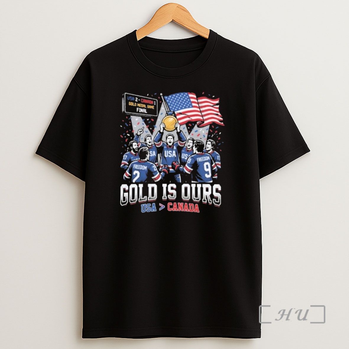 Officials Gold Is Ours Hockey Usa Beat Canada 1 Shirt Sweatshirt Tee