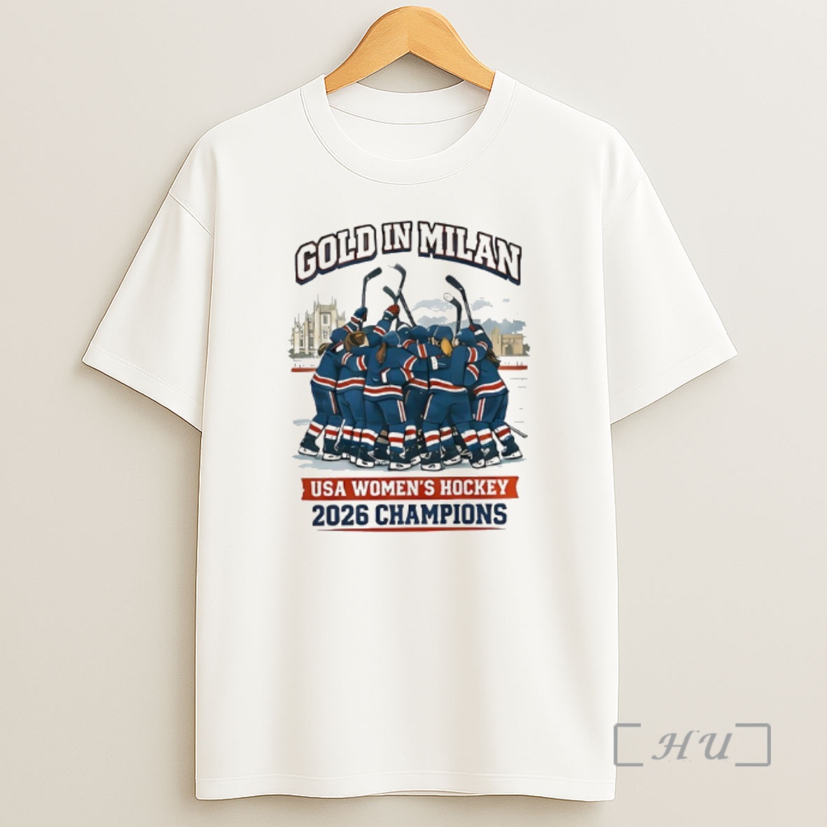 Officials Gold In Milan 2026 Adult Usa Hockey Womens Gold Winner Shirt Sweatshirt Tee
