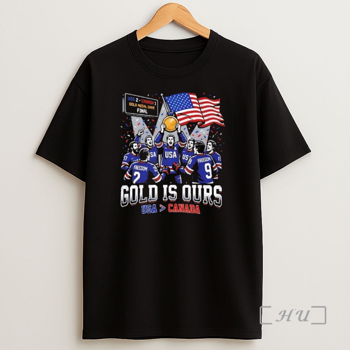 Officials Gold Is Ours Hockey Usa Flag Shirt Sweatshirt Tee