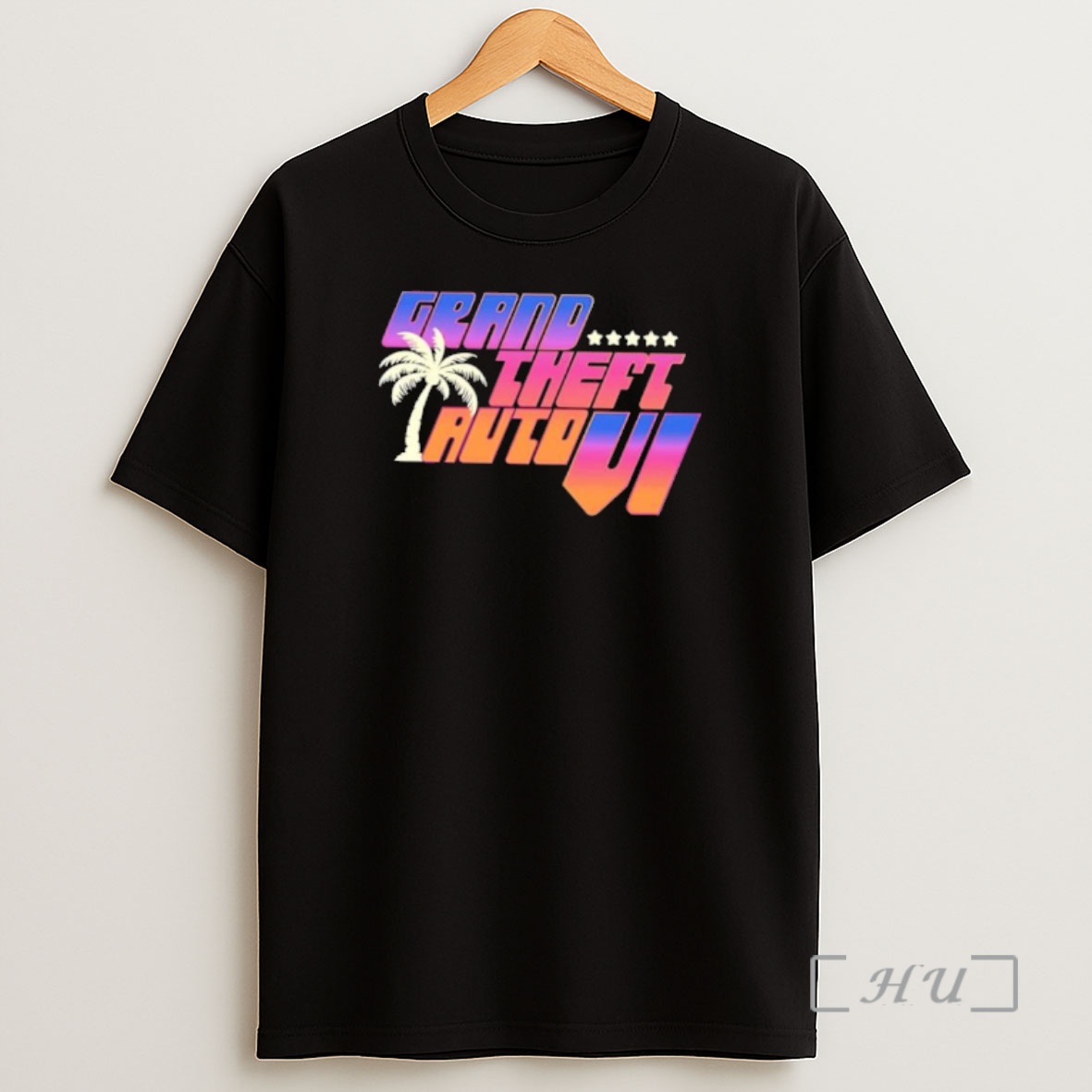 Officials Grand Theft Auto Vi Palm Tree Stars Logo Gaming Shirt Sweatshirt Tee