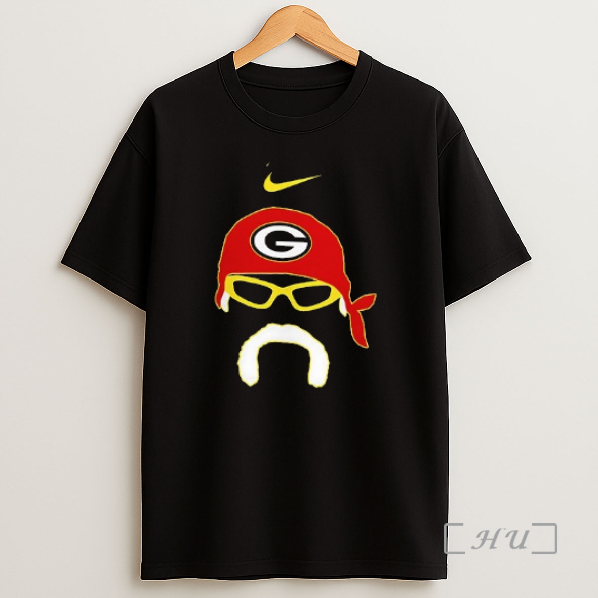 Officials Green Bay Packers X Hulk Hogan Hulkamania Portrait Double Sided Graphic Shirt Sweatshirt Tee