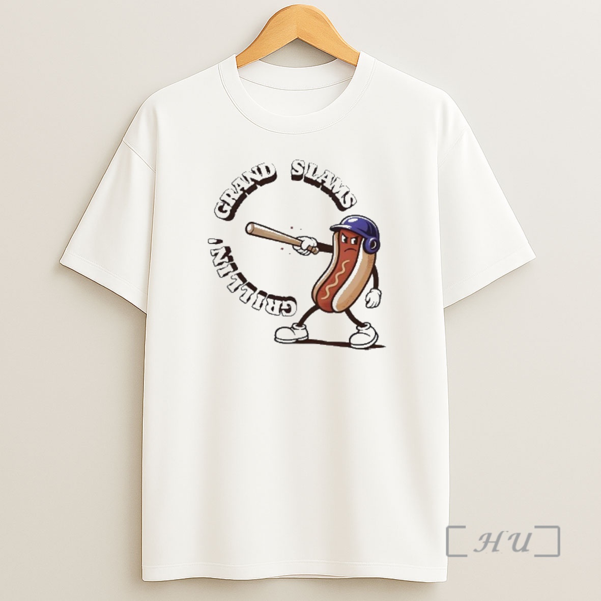 Officials Grillin Grand Slams Hotdog Baseball Character Shirt Sweatshirt Tee