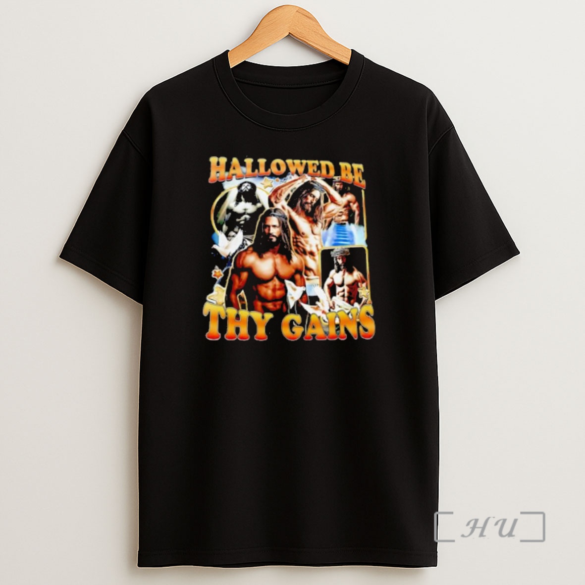 Officials Hallowed Be Thy Gains Buff Muscular Jesus Muscle Shirt Sweatshirt Tee