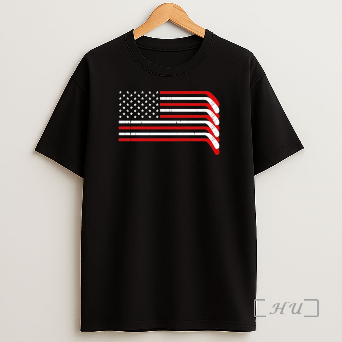 Officials Hockey Stick Usa American Flag 2026 Shirt Sweatshirt Tee