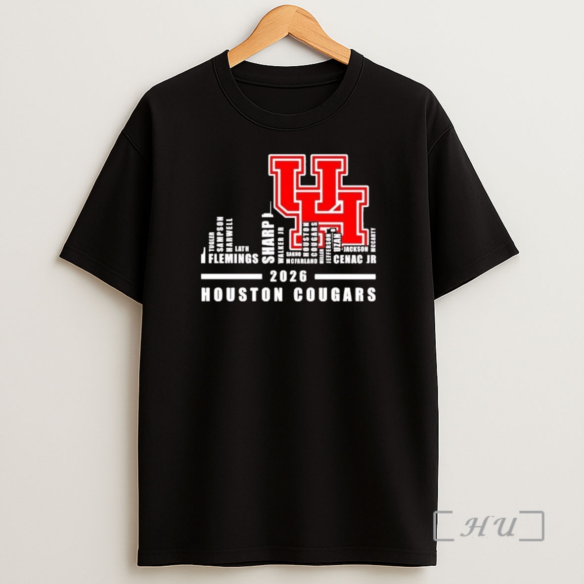 Officials Houston Cougars 2026 Players Names City Skyline Tee Shirt Sweatshirt Tee