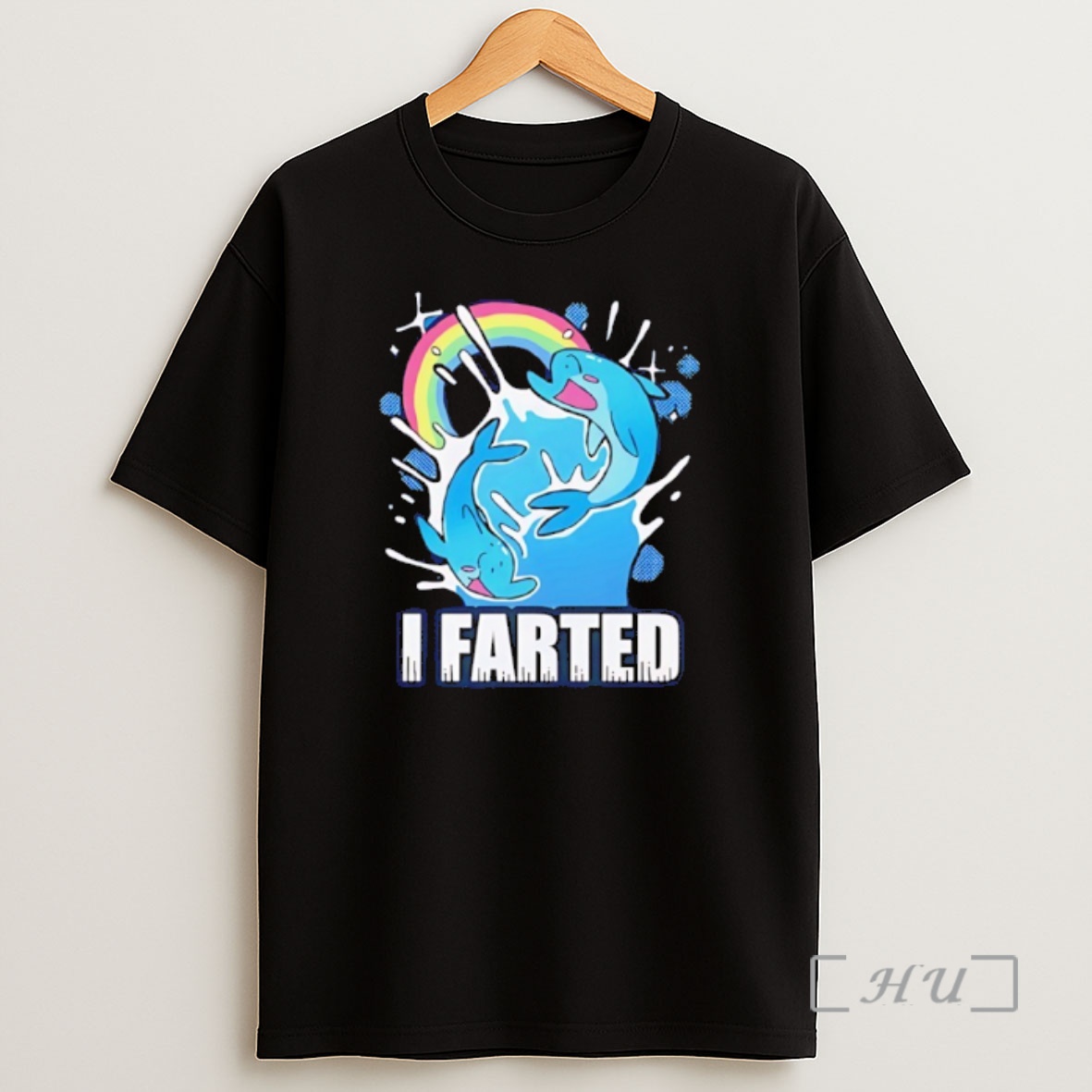 Officials I Farted Dolphin Rainbow Cartoon Shirt Sweatshirt Tee