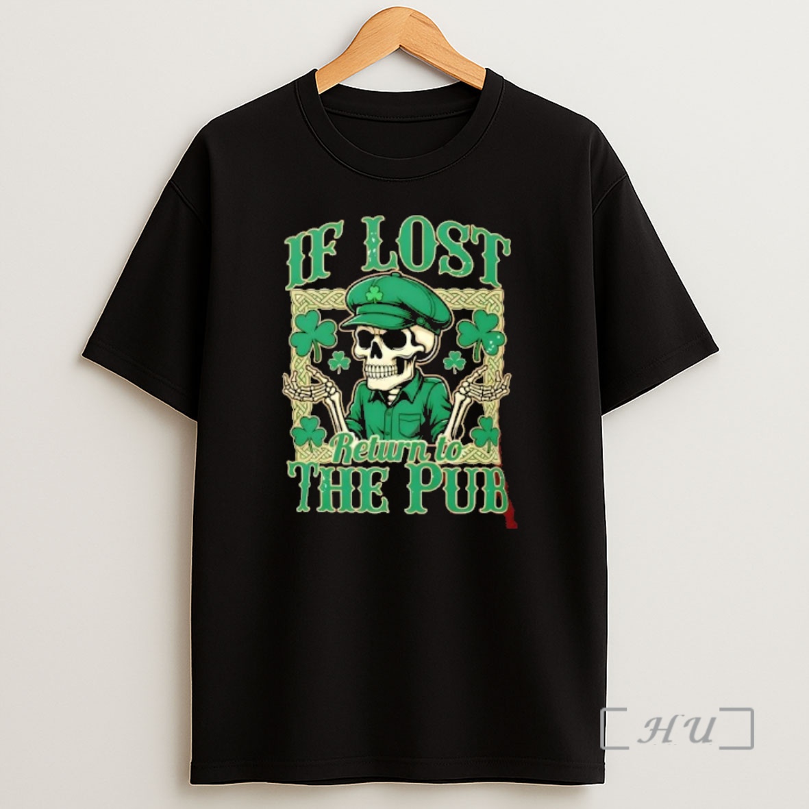 Officials If Lost Return To The Pub Irish Skull St Shirt Sweatshirt Tee