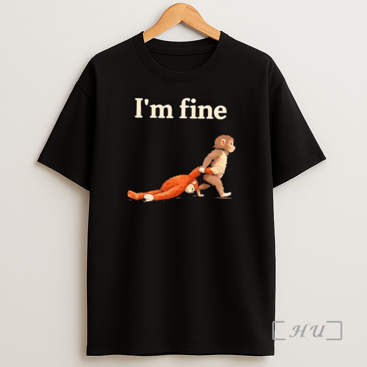 Officials Im Fine Monkey And Slumped Orangutan Illustration Shirt Sweatshirt Tee