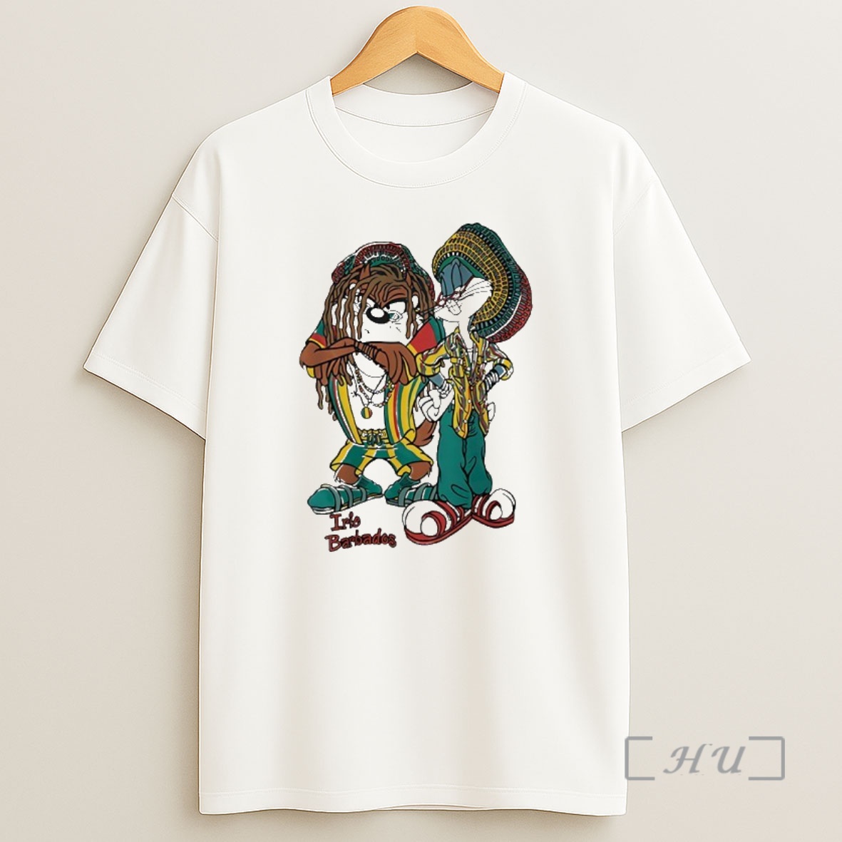 Officials Irie Barbados Bugs Bunny And Taz Rasta Shirt Sweatshirt Tee