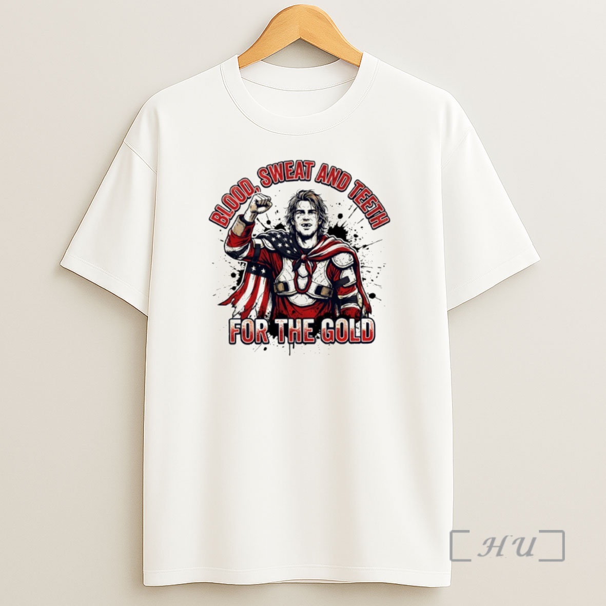 Officials Jack Hughes Bloody Blood Sweat And Teeth For The Gold Usa Hockey Olympic Golden Goal Shirt Sweatshirt Tee