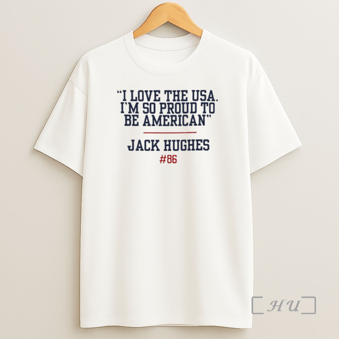 Officials Jack Hughes I Love The Usa Im So Proud To Be American Shirt Sweatshirt Tee