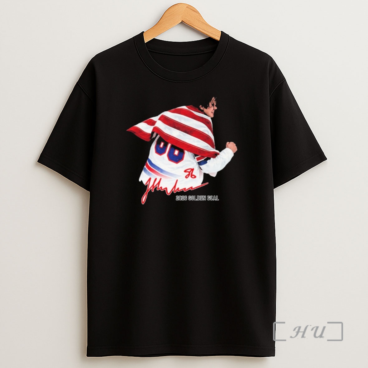 Officials Jack Hughes Usa Hockey Golden Goal 2026 Hockey Signature Shirt Sweatshirt Tee
