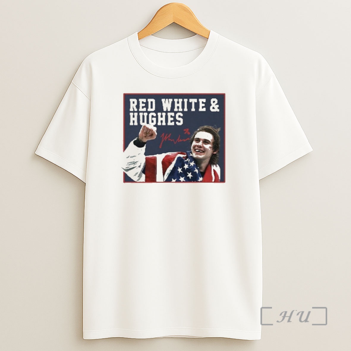 Officials Jack Hughes Usa Hockey Golden Goal 2026 Red White Hughes Hockey Shirt Sweatshirt Tee