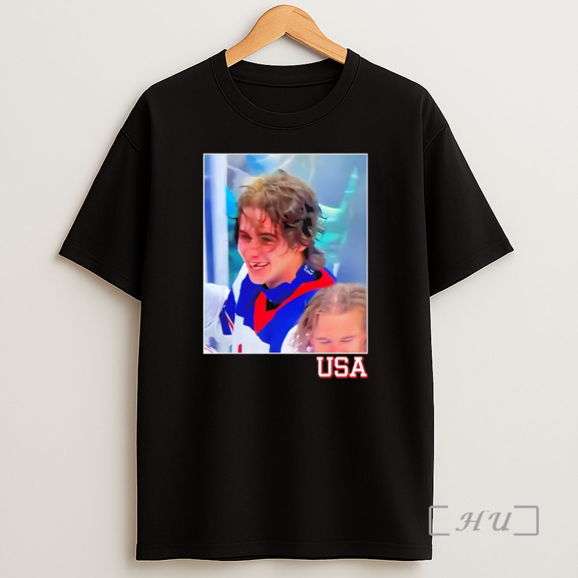 Officials Jack Hughes Usa Hockey Celebration American Flag Olympic Milano Cortina 2026 Shirt Sweatshirt Tee