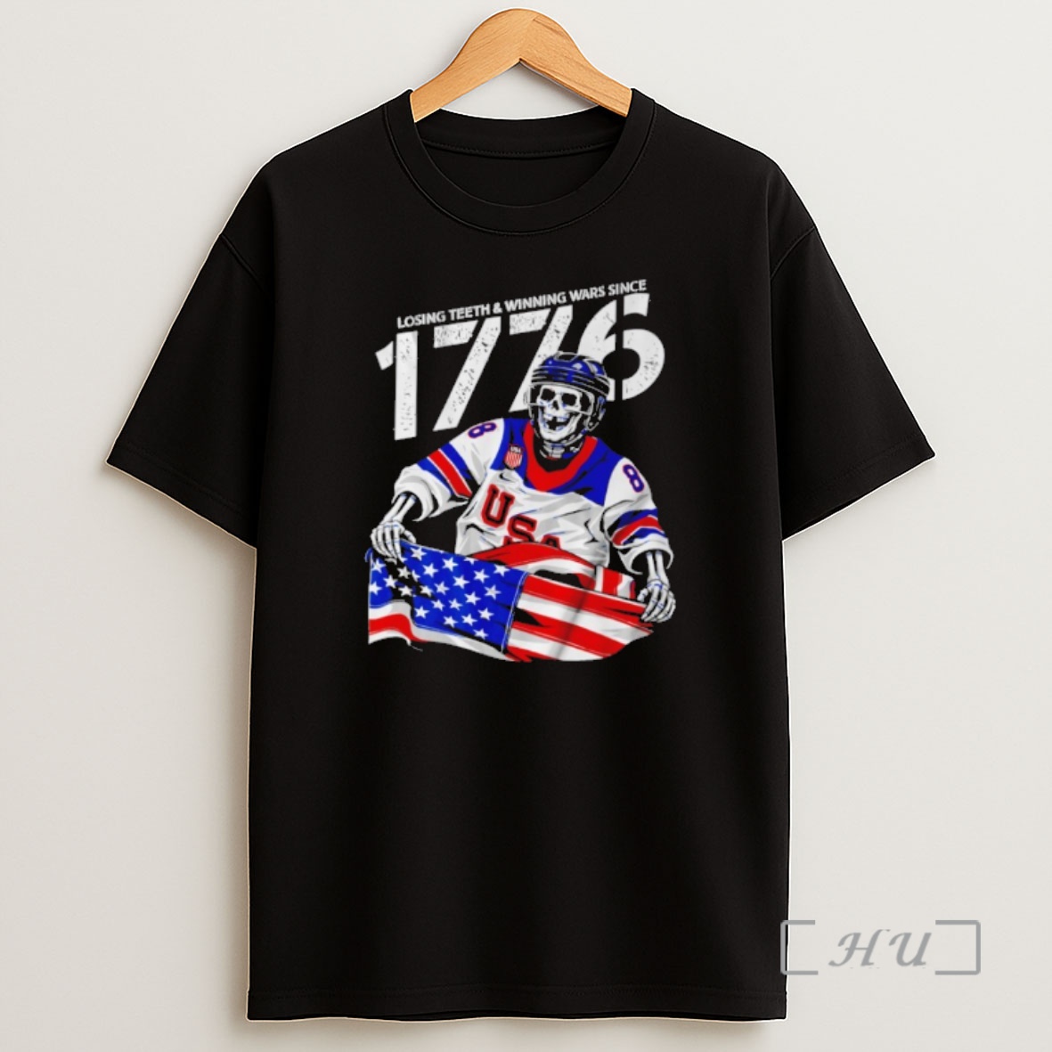 Officials Jack Hughes Usa Hockey Losing Teeth Winning Wars Since 1776 Shirt Sweatshirt Tee