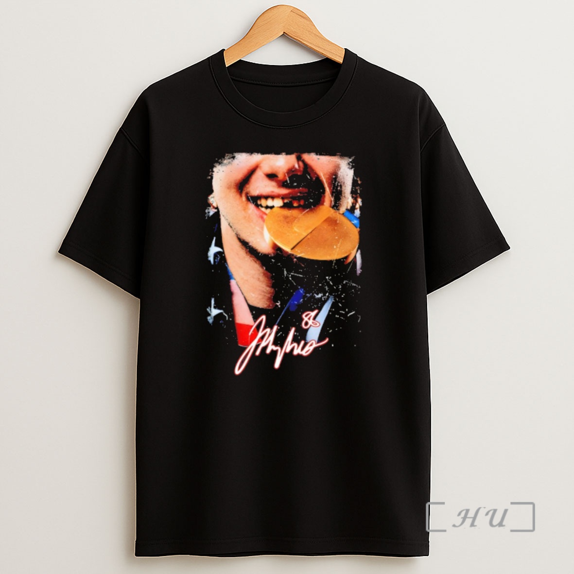 Officials Jack Hughes Bite Gold Medal Usa Hockey Champions Olympic 2026 Signature Shirt Sweatshirt Tee