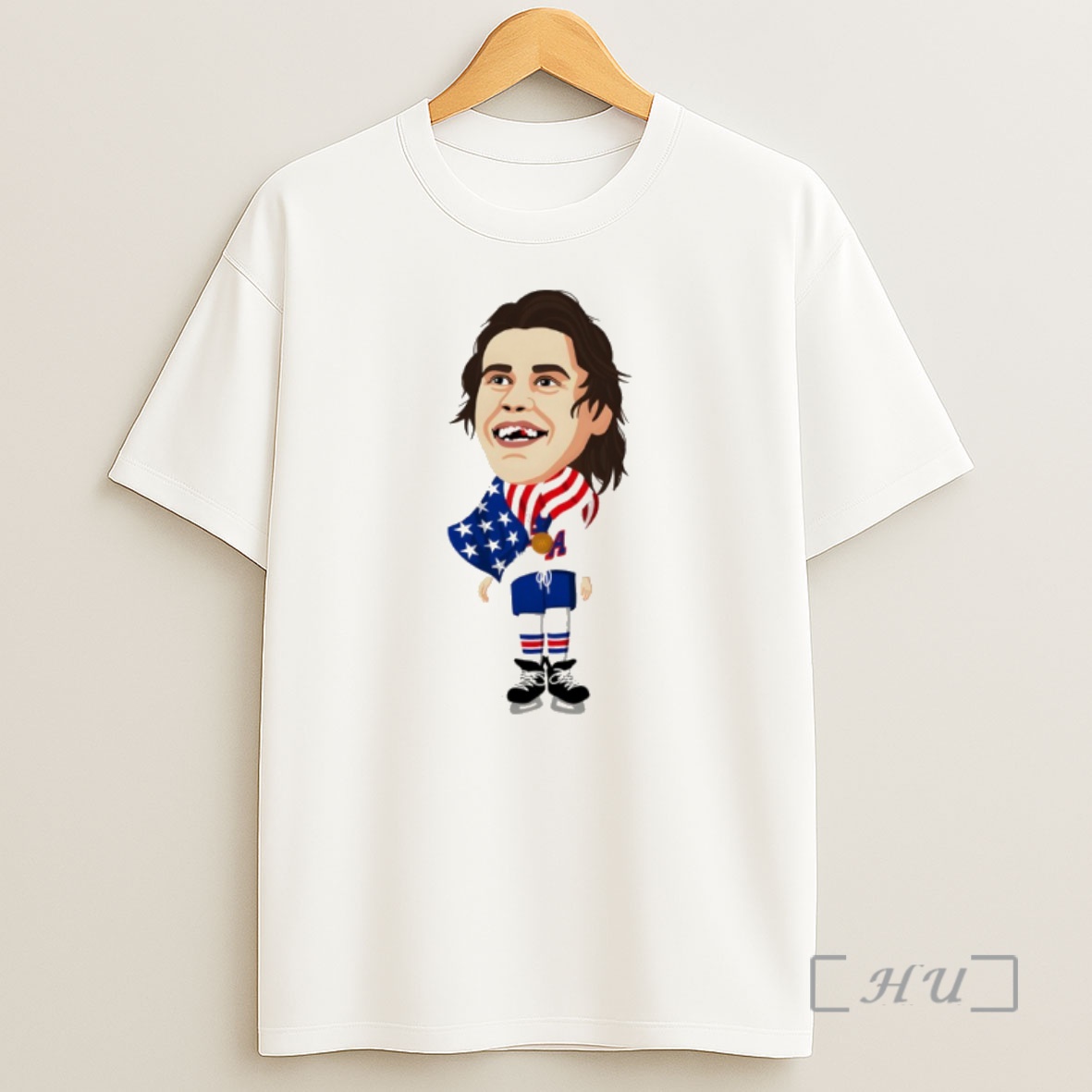 Officials Jack Hughes Cartoon Usa Hockey Gold Medal Olympic 2026 American Flag Shirt Sweatshirt Tee