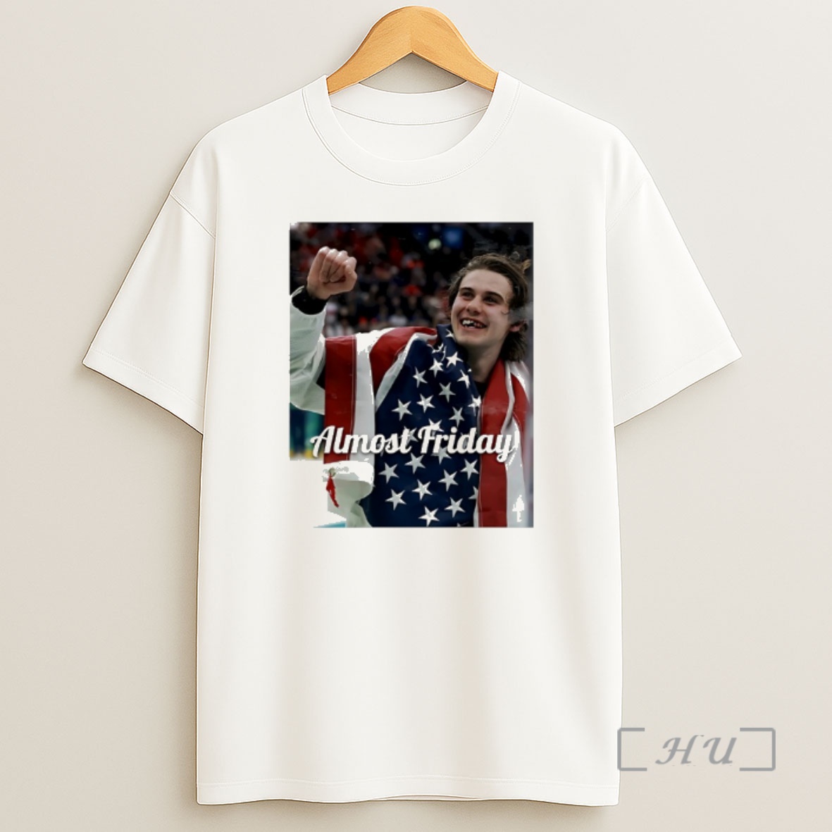 Officials Jack Hughes Celebrating 2026 Winter Olympics Almost Friday Shirt Sweatshirt Tee