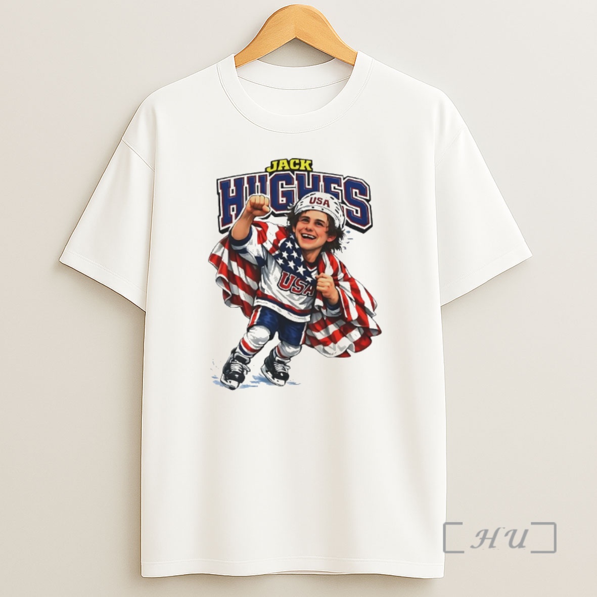 Officials Jack Hughes Mens Hockey Caricature Shirt Sweatshirt Tee