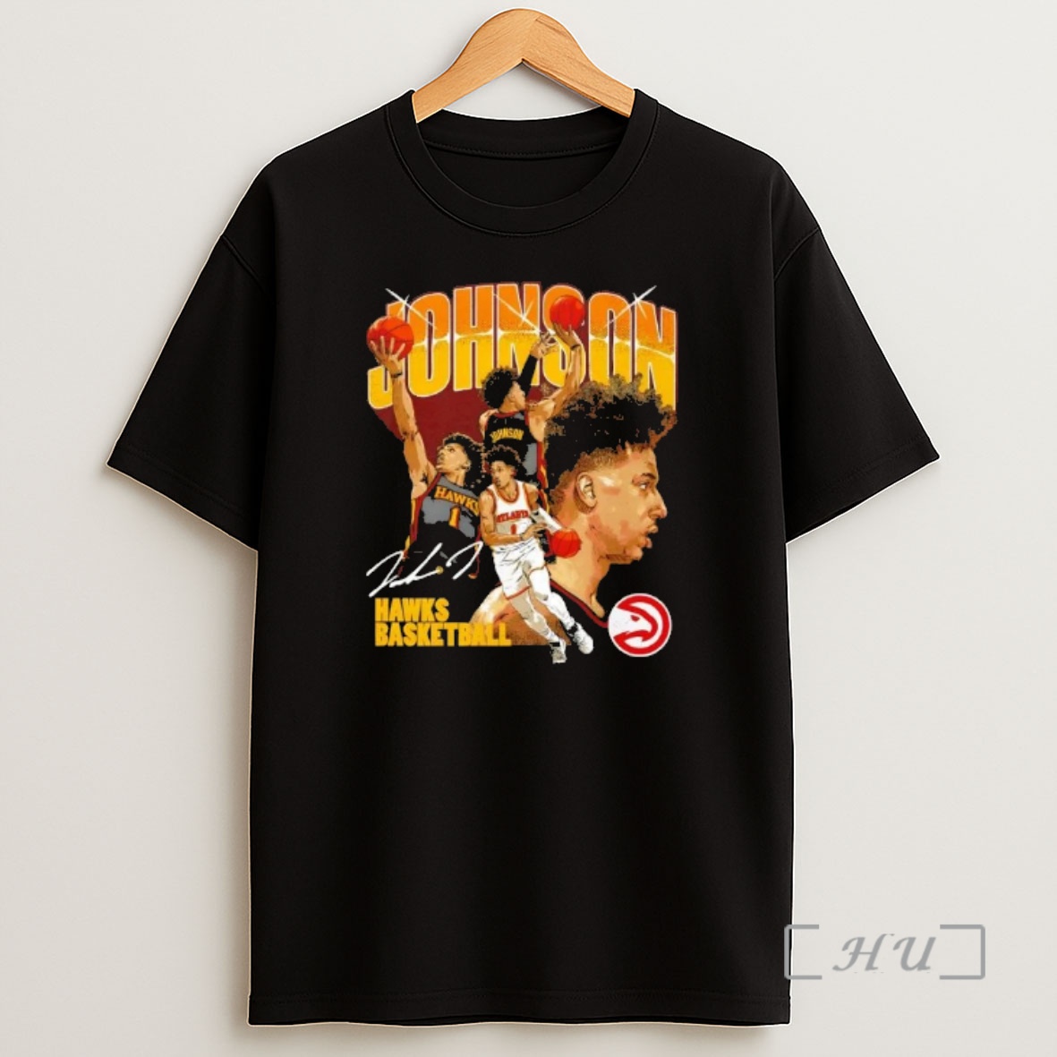 Officials Jalen Johnson Atlanta Hawks Basketball Collage Signature Shirt Sweatshirt Tee
