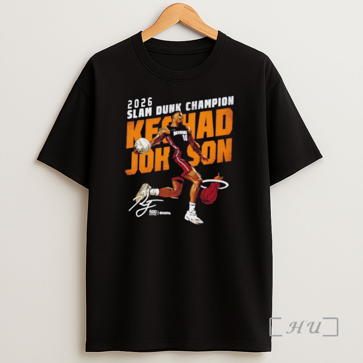 Officials Keshad Johnson Miami Heat 2026 Slam Dunk Champion Signature Shirt Sweatshirt Tee