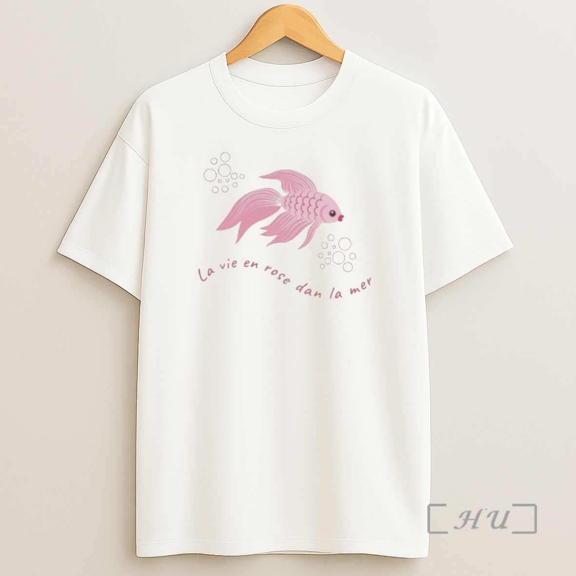 Officials La Vie En Rose Dans La Mer French Fish Shirt Sweatshirt Tee