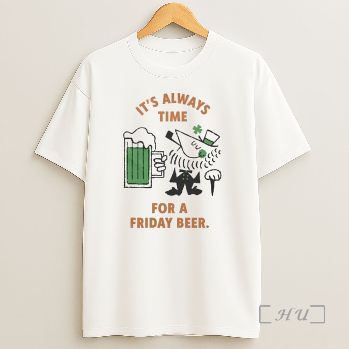 Officials Leprechaun Its Always Time For A Friday Beer Cartoon Shirt Sweatshirt Tee