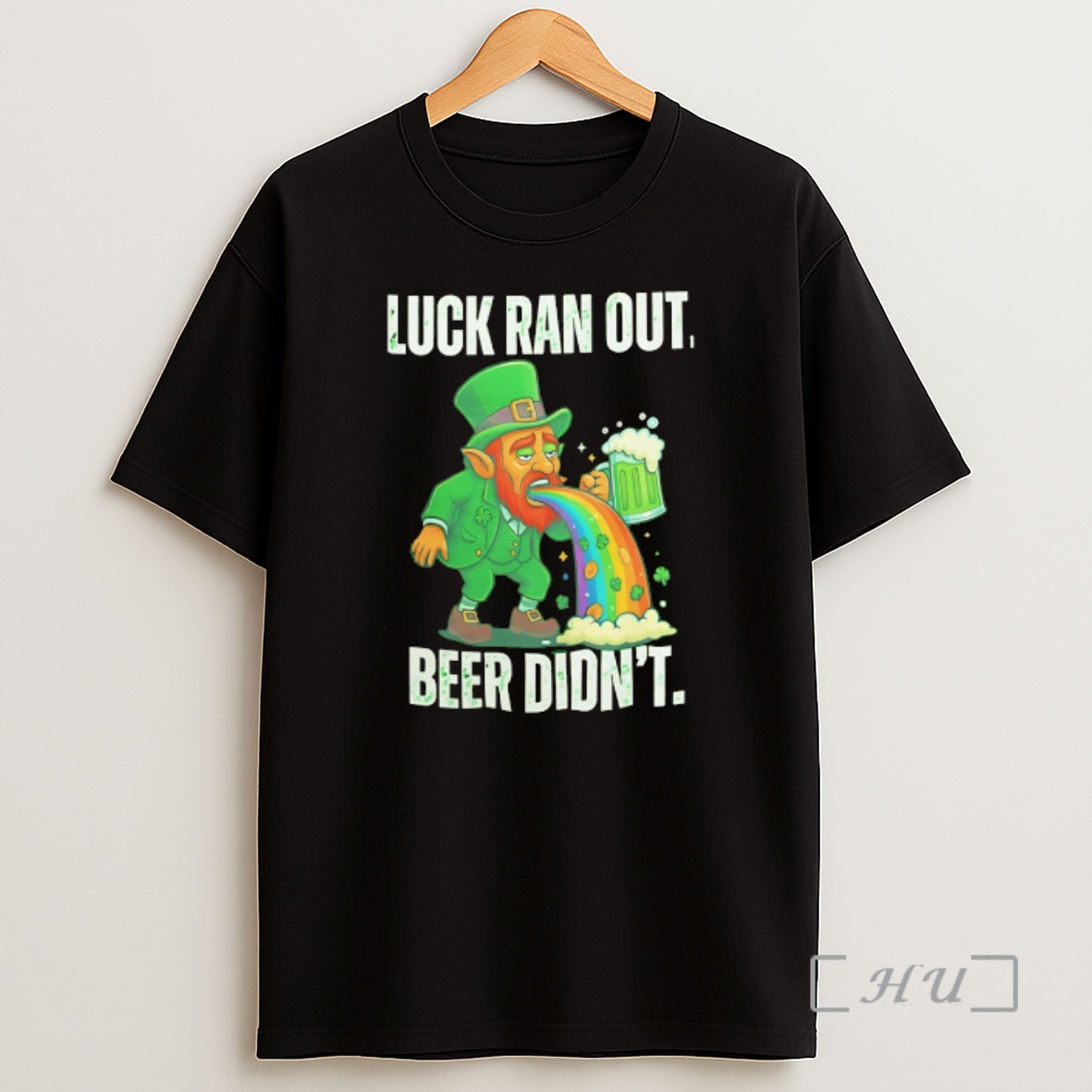 Officials Leprechaun Vomiting A Rainbow Luck Ran Out Beer Didnt St Shirt Sweatshirt Tee