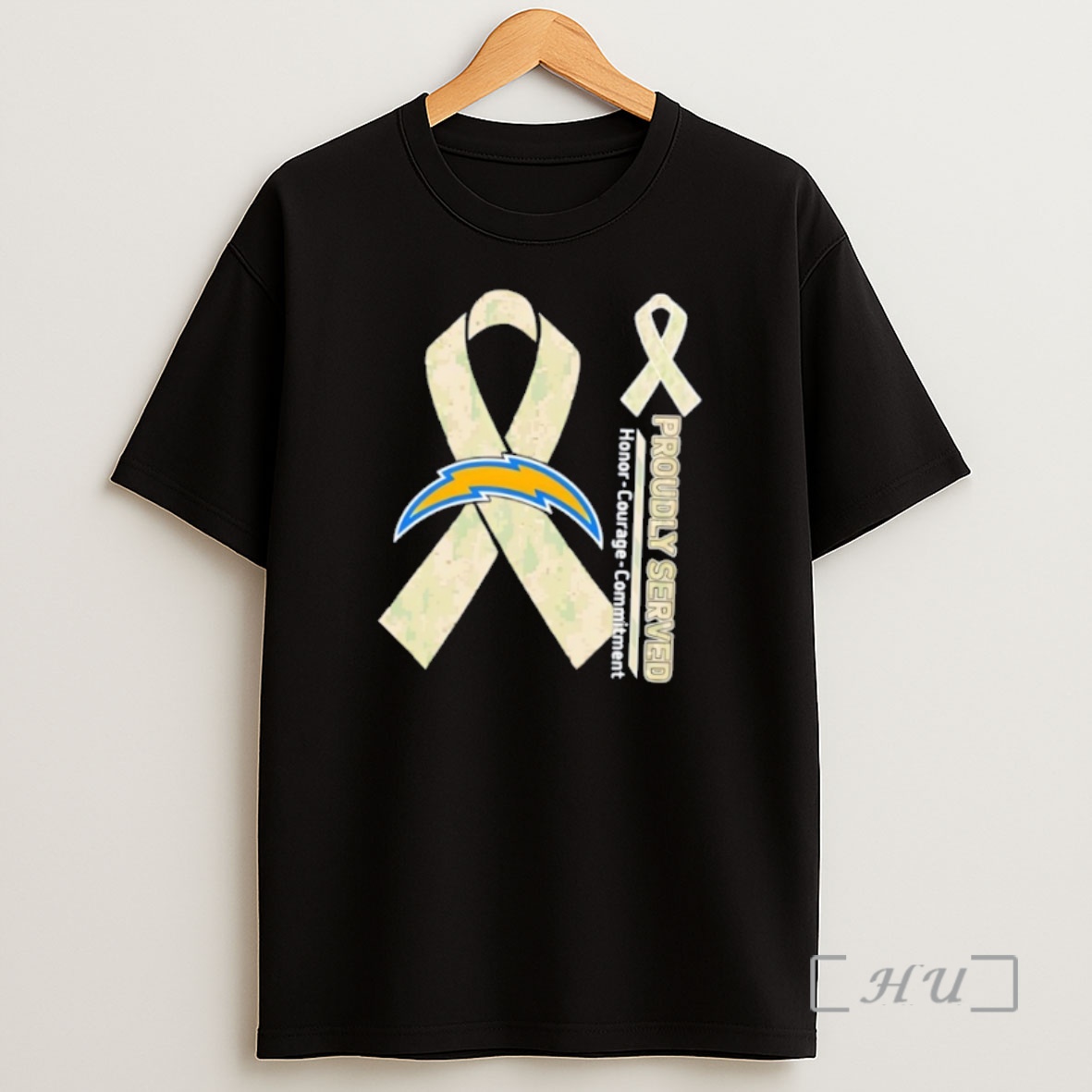 Officials Los Angeles Chargers Proudly Served Honor Courage Commitment Shirt Sweatshirt Tee