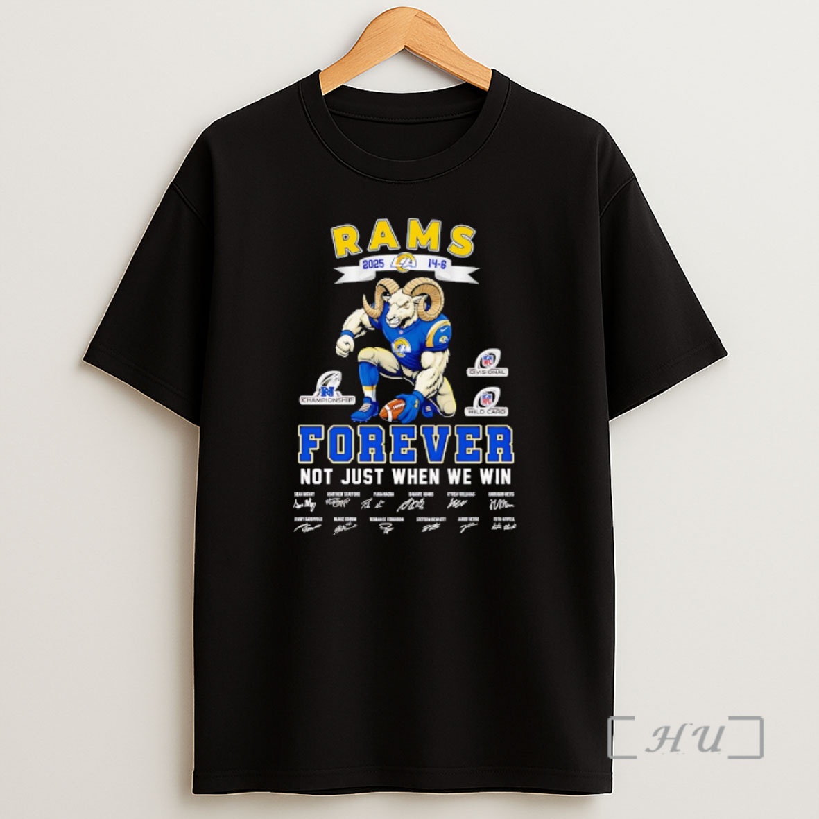 Officials Los Angeles Rams Nfc Champions Divisional And Wildcard 2025 Forever Not Just When We Win Shirt Sweatshirt Tee