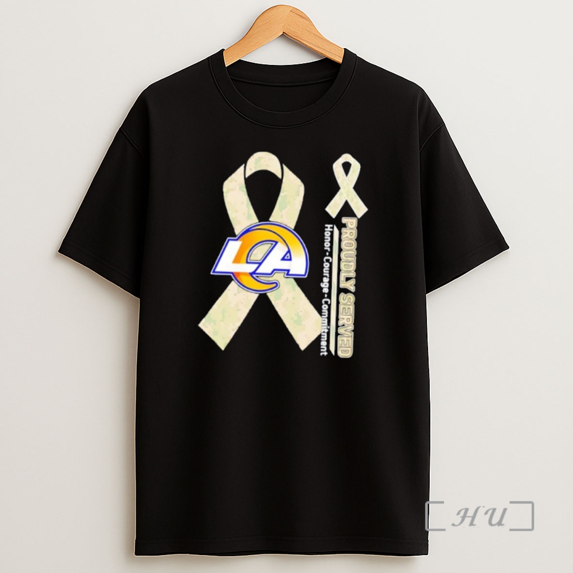 Officials Los Angeles Rams Proudly Served Honor Courage Commitment Shirt Sweatshirt Tee