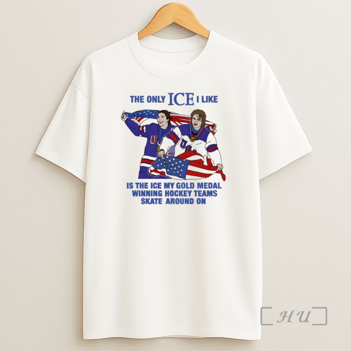Officials Megan Keller And Jack Hughes The Only Ice I Like Is The Ice My Gold Medal Winning Hockey Teams Skate Around On Shirt Sweatshirt Tee